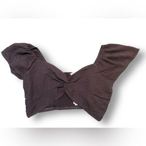 American Eagle Outfitters Black Crop Top